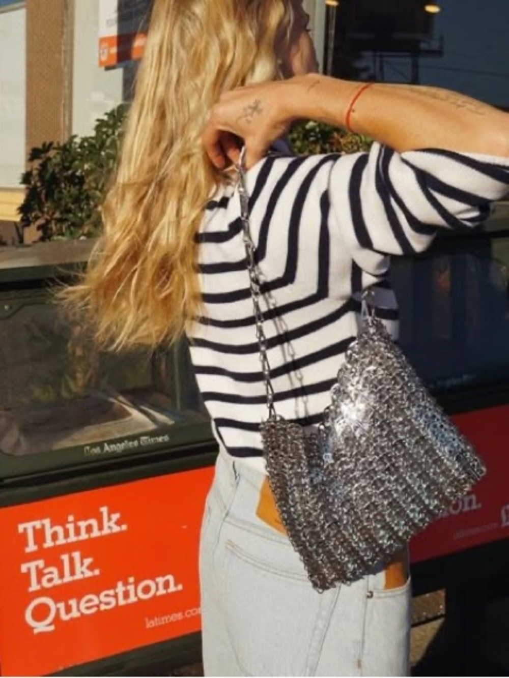 Paco rabanne iconic 1969 silver bag